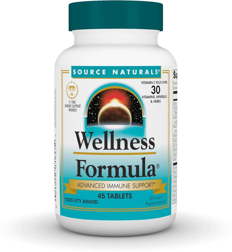 Kilde Naturals Wellness Formel Bio- Aligned Vitaminer - Immunsystemet Support & Immunity Booster * - 45 tabletter