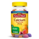 Nature Made Calcium Gummies 500 mg per servering med vitamin D3, Kosttilskud til ben Support, 80 Gummies, 40 dages forsyning
