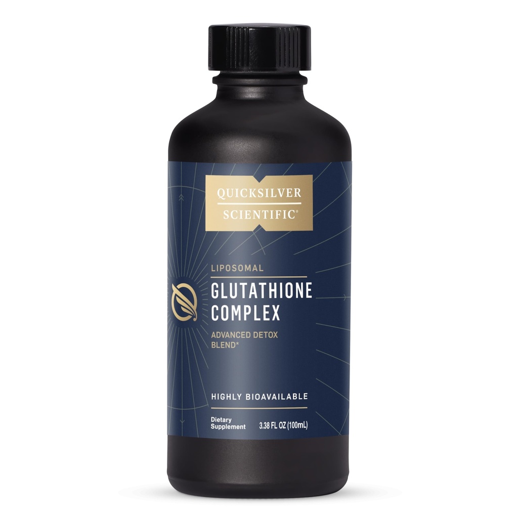 Quicksilver Scientific Glutathione Complex - Superior Absorption Antioxidant Supplement med flydende Glutathione & Milk Thistle - Vitamin B Complex - Supplement til daglig brug (3.38 fl oz)