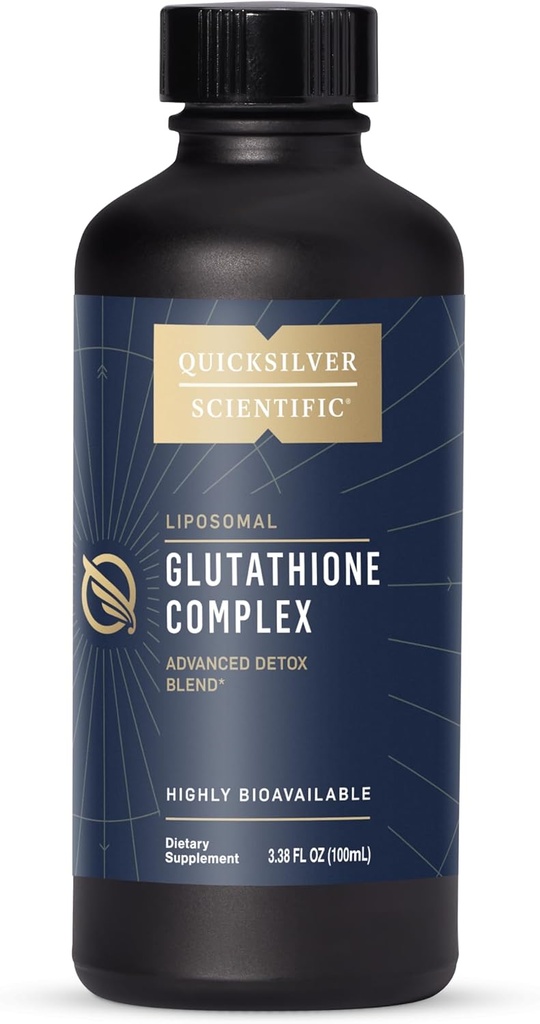 Quicksilver Scientific Glutathione Complex - Superior Absorption Antioxidant Supplement with Liquid Glutathione & Milk Thistle - Vitamin B Complex - Supplement for Daily Use (3.38 fl oz)