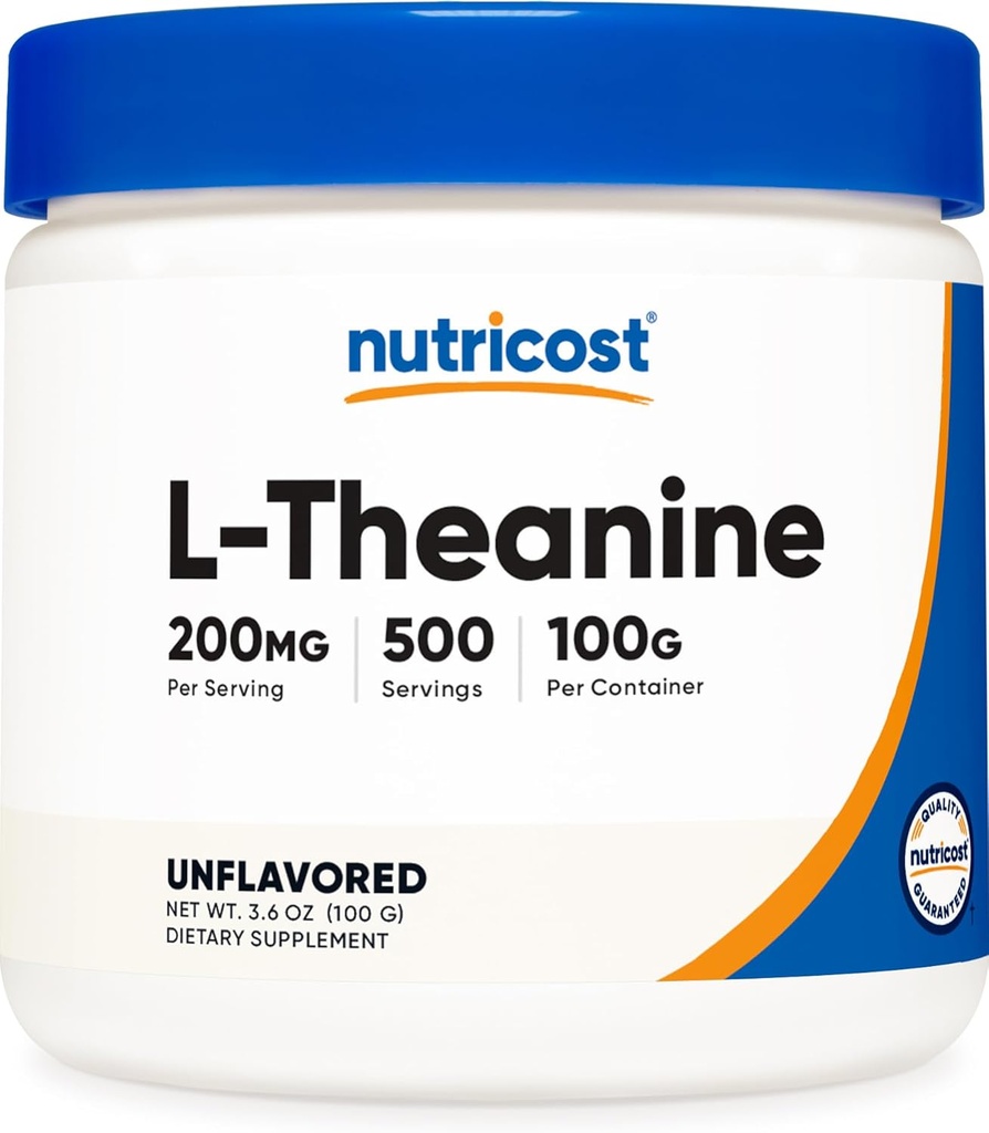 Nutricost L- Theanin Powder 100 Grams - Gluten Free & Non- GMO