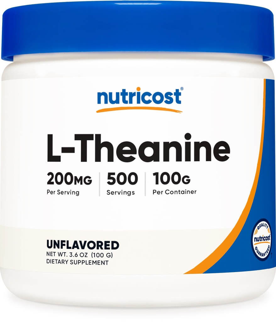 Nutricost L- Theanin Powder 100 Grams - Gluten Free & Non- GMO
