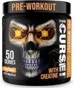JNX SPORTER Forbandelsen! Pre Workout pulver til mænd og kvinder, Koffein, Beta- Alanine, Creatin, L- Citrullin, 50 Servering, Orange Mango Flavor - Boost Energy, Styrke og fokus
