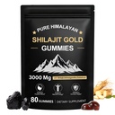 Shilajit Gummies, Pure Himalayan Shilajit Gummies Gold, No Added Sugar Non- GMO 100% Natural & Organic, Ashwagandha, Gokshura against 124; Fulvic Acid & 85 + Trace Minerals for Mænd, Kvinder
