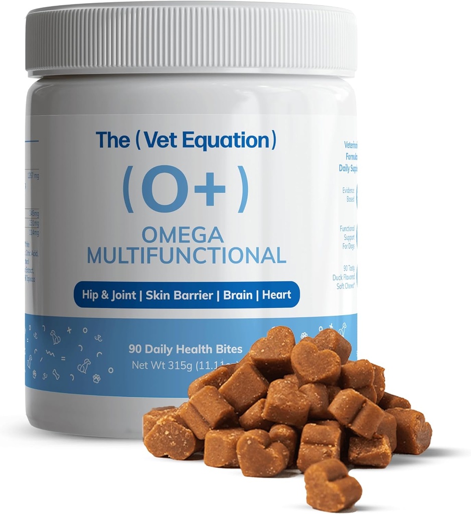 Omega Multifunktionel for hunde - Dukker-Smag, 90 Tyg - med Marine Sourced Omega- 3s - Understøtter fælles, Hud, Coat & immunforsvar