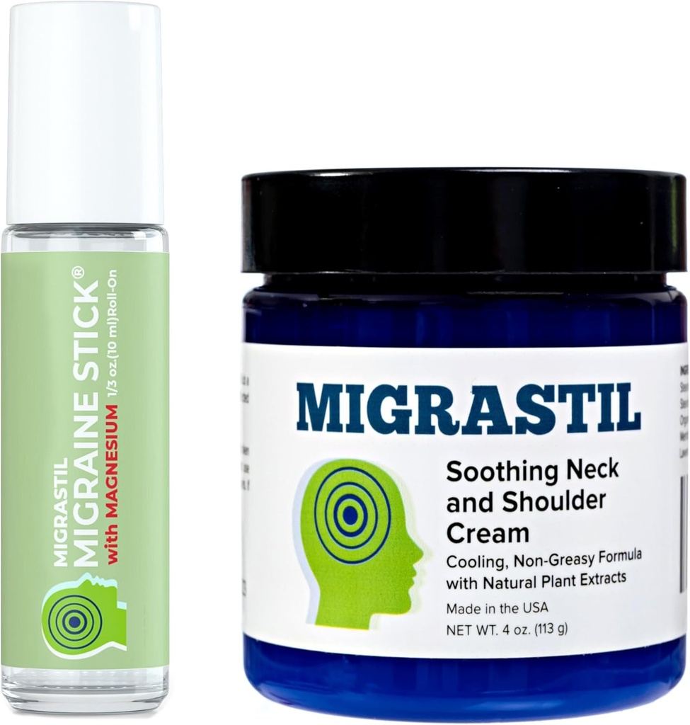 Migrastil Migraine Stick med Magnesium & Lindrende Hals og Skulder Cream Bundle