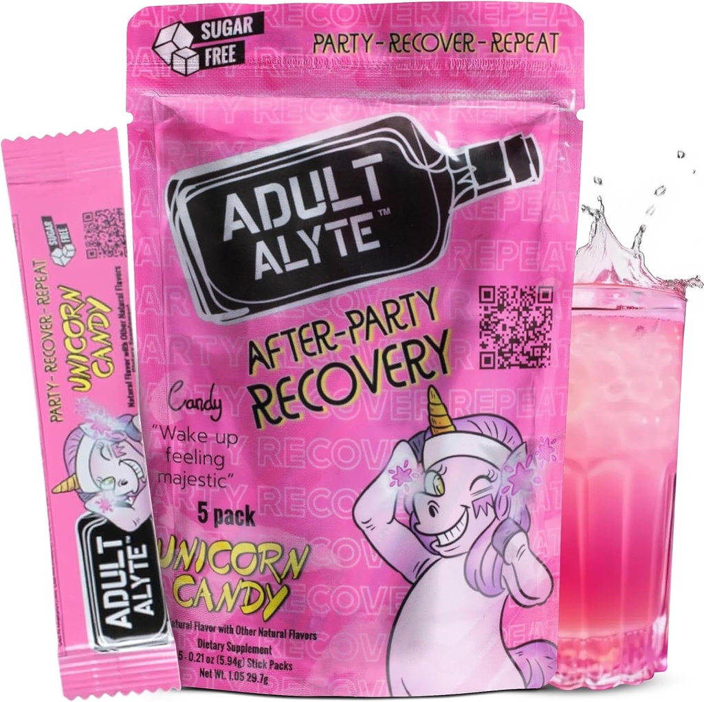 Efter Alkohol Aid Wellness Vitaminer I Gendanne bedre Morning I Dihydromyricetin DHM & B Vitaminer Complex I Antioxidants Supplement og Leverstøtte I 5 Powder Stick Drink Pakninger I Unicorn Candy