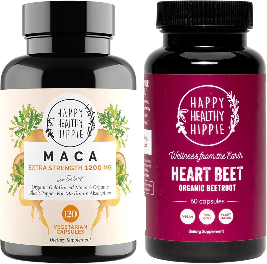 Happy Sund Hippie Rødbeder Kapsler & Organic Maca Energipiller & Libido Enhancer