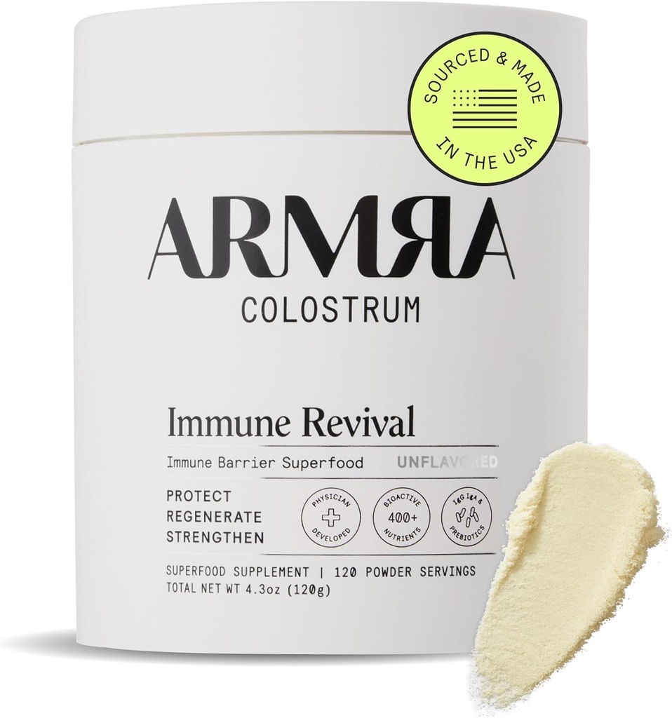 ARMRA Colostrum ™ Pulver • 124; Uden smag • 124; Gut Health & Bloating • 124; Hud & Hår • 124; Immunitet • 124; Keto, Gluten & Fedtfri • 124; 120 Servering