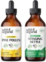 Wild & Organic Pine Pollen Tincture 4 fl oz & Stinging Nettle Root Tincture 4 fl oz