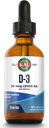 KAL vitamin D3 2000 IE (50 mcg) DropIns - flydende vitamin D3 dråber - Knoglestyrke og immunforsvar supplement - Vegetarisk, 60- dag garanti, ca. 590 Servering, 1.8oz