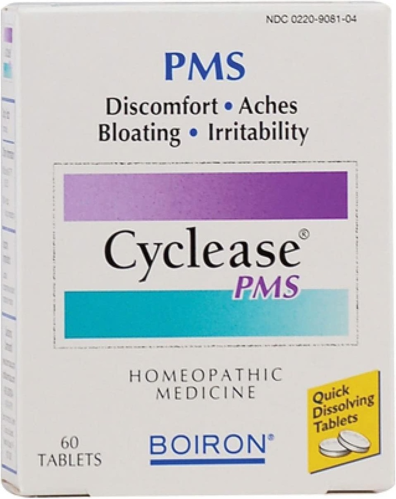 Boiron Cyclase Pms, 60 tabletter, Homøopatisk medicin til Pms Relief