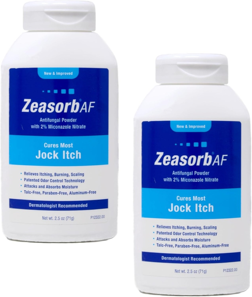 Zeasorb- AF Super Absorbent Treatment Powder for Jock Itch 2,5 Ounce (pakke med 2)