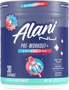Alani Nu Pre Workout + Powder Rocket POP, Extra Boost, Sugar Free, 300mg Koffein, L- Theanine, Beta- Alanine, Citrullin, 30 Servere