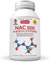 ANDREW LESSMAN NAC- 500 N- Acetyl Cysteine 360 Kapsler - Hjælper Combat Daily Onslaught of Beskadigelse Gratis Radicals, Beskytter hjerne, hjerte, lunger, lever, Nyrer. Afgiftende antioxidant. Ingen tilsætningsstoffer
