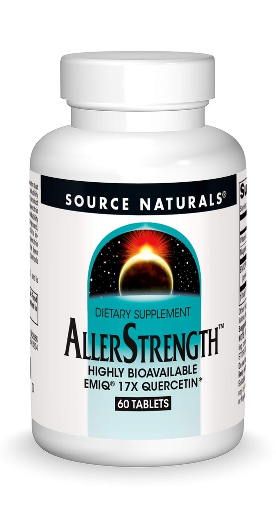 Source Naturals AllerStrength Fast-Acting Seasonal Immune Support - Highly Bioavailable Quercetin* - 60 Tablets