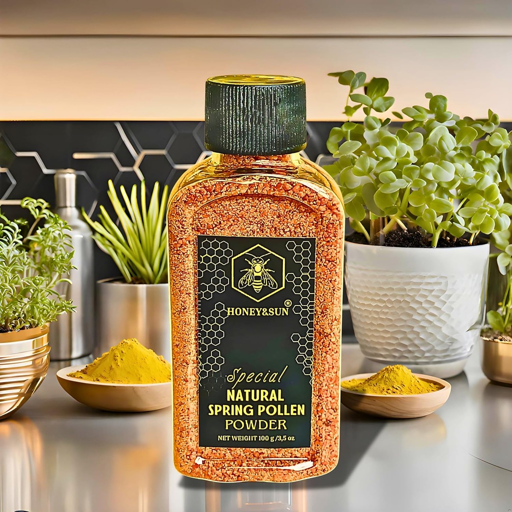 EARLY SPRINGBEE POLLEN I POWDER I (5 forskellige Forår Pollen kompositioner) I Organic Bee Pollen I Minerals- Aminosyrer & Protein I Gluten Free (3,5 oz) I Halal