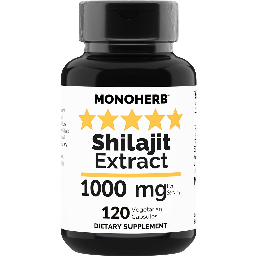 MONOHERB Shilajit Extract 1000 mg - 120 Vegetariske kapsler