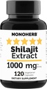 MONOHERB Shilajit Extract 1000 mg - 120 Vegetariske kapsler