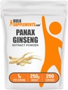 BulkSupplements.com Ginseng Root Extract Powder - Panax Ginseng Supplement, Herbal Supplement - Vegan & Gluten Free, 1g per Serving, 250g (8,8 oz) (Pack of 1)