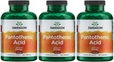 Swanson Pantothensyre (B- 5-vitamin) Energistofskifte Nerve Funktionsstøtte 500 mg 250 kapsler (3 Pack)