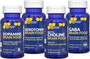 NATURAL STACKS Brain Food Bundle - for Motivation, Cognitive Function, Positive Mood & Relaxation* - Brain Supplements for Adults - 240 Total Capsules