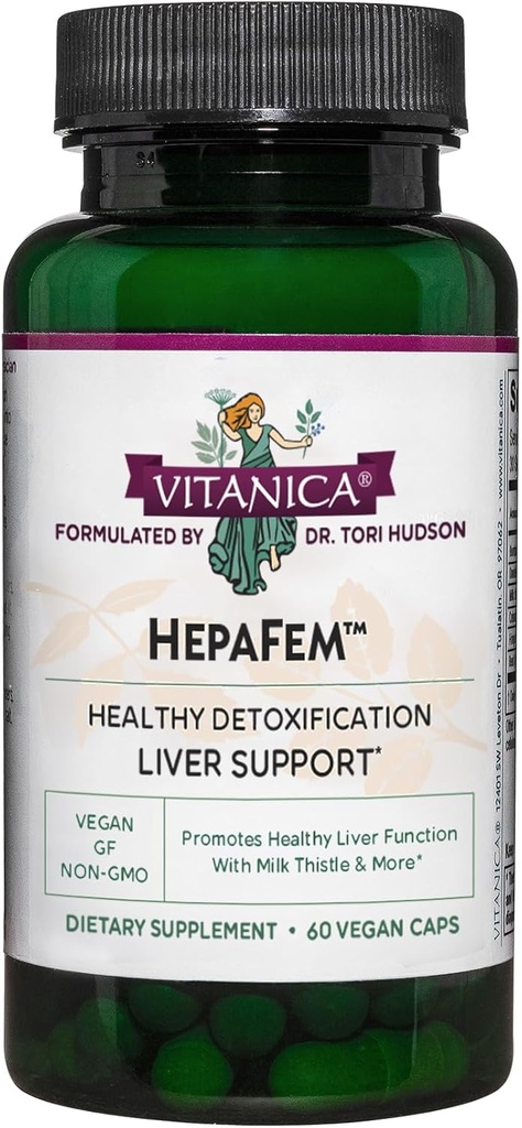 Vitanica, Hepatem, Leveroprydning Support, Vegansk / Vegetarisk, 60 Kapsler