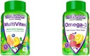 Viafusion MultiVites Gummy Multivitaminer til voksne med 12 vitaminer og mineraler, Berry, Peach & Omega-3 Gummy Vitamin, Berry Lemonade Smagen, Heart Health Vitamin (1)