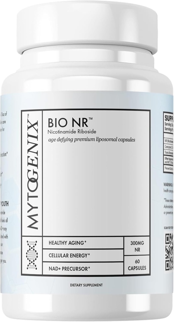 Pure NR kapsler - Nicotinamid Riboside Supplement - 300mg Per Serving - 60 kapsler per flaske - Anti- Aging- Reparation Beskadiget DNA - Forbedre kognitiv funktion - Optimér Brain aktivitet