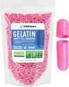 XPRS Nutra Størrelse 4 Tomme kapsler - 1000 Tomme Tomme Gelatine kapsler - Piller gør det selv Capsule Fyldning - Fyldelig Pure Bovin Pill Gel Caps til Do- It- Yourself Kosttilskud (Pink)