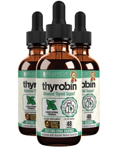 Thyrobin - Advanced Thyroid Support - Flydende levering til bedre Absorption - Jod, Stikkende Nitle, Kelp, Astragalus, Ashwagandha & mere!