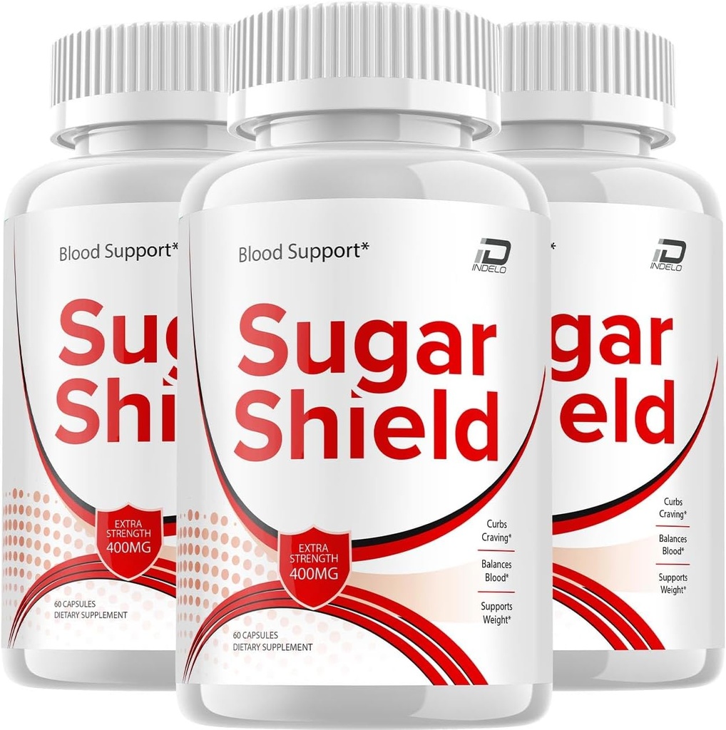 Sugar Shield Supplement, Sugar Shield Pills, Sugar Shield Extra Strength Formel, Sugar Shield Advanced Formel Kapsler, Sugar Shield Natural Pills (3 Pack - 180 Kapsler)