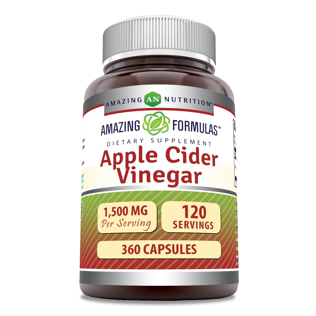 Amazing Formulas Apple Cider Vincate 1500 mg Per Serving Supplement