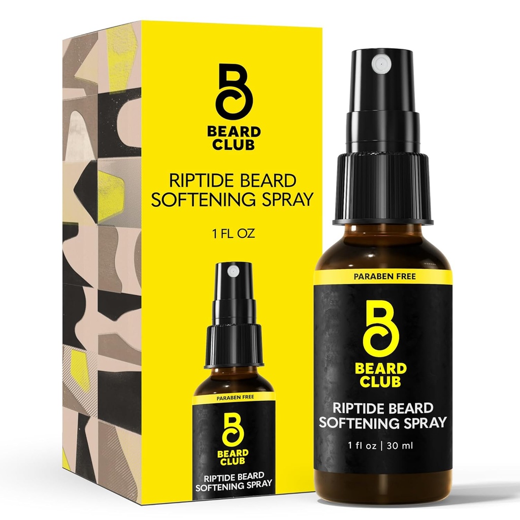 The Beard Club Riptide Beard Softing Spray by Beard Club - Nourishing & Styling Formel for Forbedret Beard Growth, Softness & Shine - Beriget med naturlige ingredienser til sund ansigtshår
