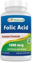Bedste Naturals Folinsyre 1000 mcg (vitamin B9), 240 tabletter