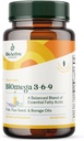 BIOAKTIVE NETRIENSER Biomega 3-6- 9 Supplement Softgels for Women & Men - Omega 3 6 9 - Kompleks af de bedste fisk, Flaxseed Oil, og Borage Oil Supplements - 1200mg - 90 Softgels