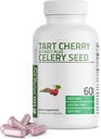 Bronson Tart Cherry Extract + Selleri Seed Kapsler - Kraftfuld Urisyre Cleanse, Fælles Mobilitet Support & Muscle Inddrivelse Supplement - Non- GMO Formel - 60 Vegetariske Kapsler