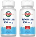 KAL 100 Mcg Selenium Gær Free Tablets, 100 Count ī124; pakke med 2