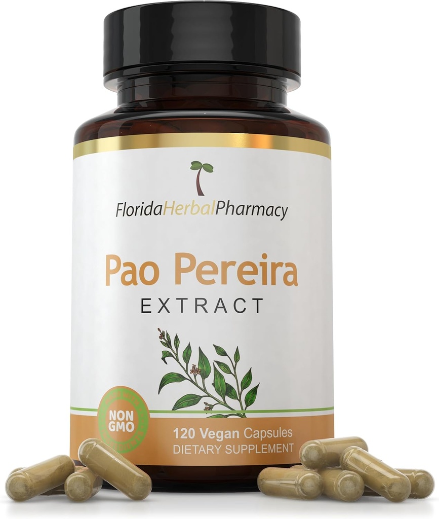 Florida Herbal Pharmacy, Pao Pereira Bark Extract Supplement Capsules
