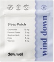 Dew Wind Down Sleep Patches - Melatonin Free Kamille & Passion Flower Patches for Natural Hvile Aids - Stress Strips for Migræne Relief - Sleep Sticker & Hot Sleeper Relief - 6 Count Clear