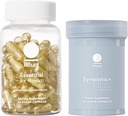 Rituel postnatal Multivitamin og Gut Duo Kosttilskud med postnatale vitaminer og synbiotika +: 3- in-1 Probiotika, Prebiotika, Postbiotika, Understøtter Amning, og Gut Sundhed, 30 dages forsyning