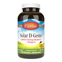 Carlson - Solar D Gems, Vitamin D3 og Omega-3 Supplement, 6000 IE (150 mcg) Vitamin D3, 115 mg Omega- 3s EPA og DHA tillæg, Wild Caught, bæredygtigt sourced, Lemon, 360 Softgels