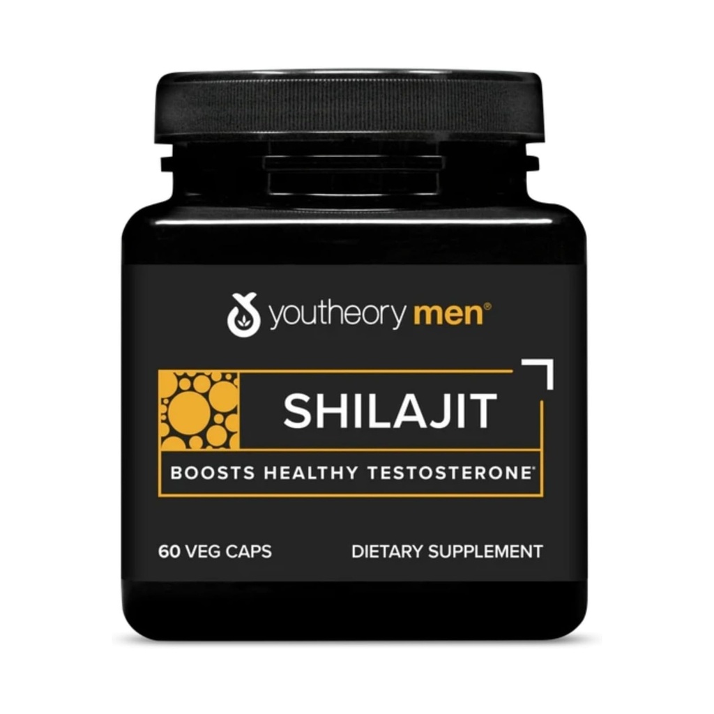 Youtory Herreshilajit - 250 mg Shilajit kapsler - Energitillæg - Understøtter Stamina & Endurance * - Gluten, Dairy & Soy Free - 60 Veg kapsler