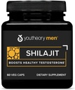 Youtheory Men's Shilajit - 250 mg Shilajit Capsules - Energy Supplement - Supports Stamina & Endurance* - Gluten, Dairy & Soy Free - 60 Veg Capsules