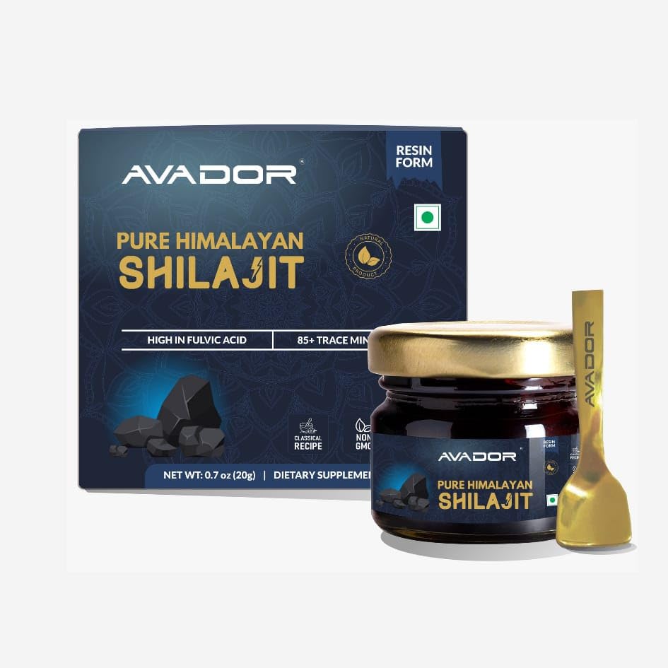 AVADOR 20 Grams Himalayan Shilajit Resin 20gm szág 124; 0.7oz med 85 + Trace Minerals