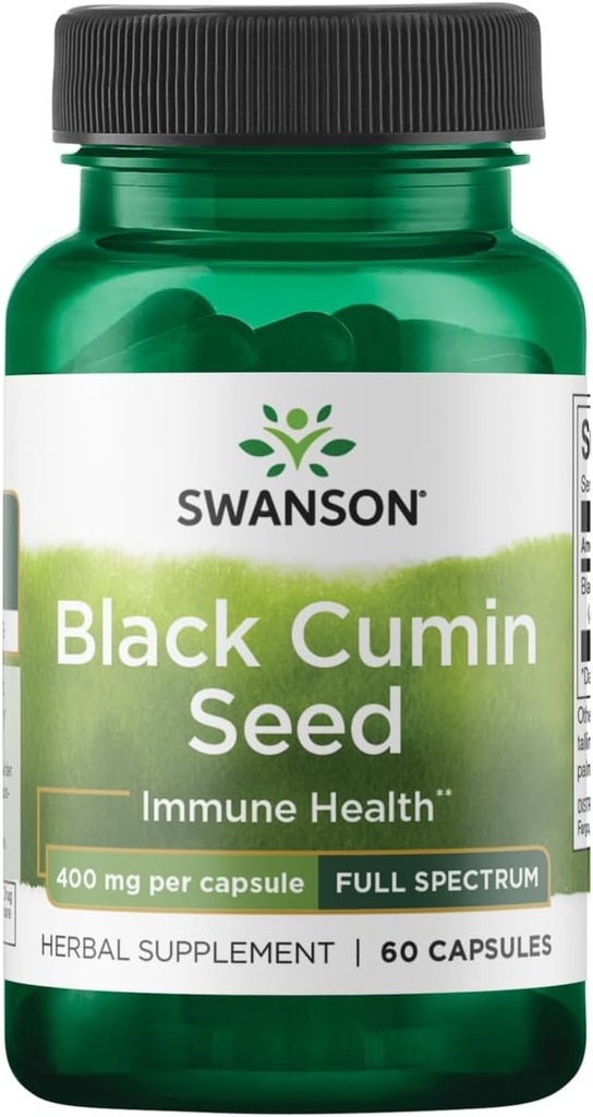 Swanson Full Spectrum Black Cumin Seed 400 Milligram 60 Kapsler