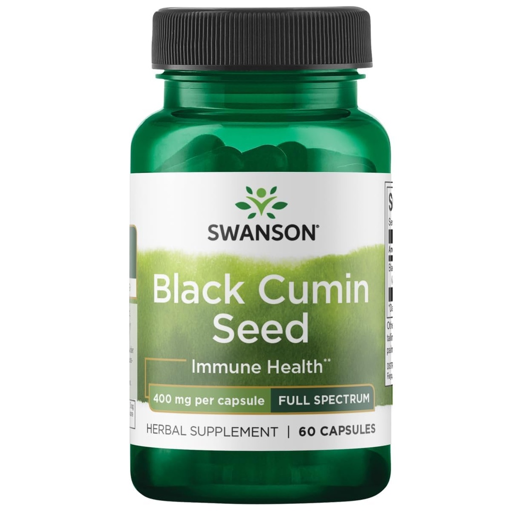 Swanson Full Spectrum Black Cumin Seed 400 Milligram 60 Kapsler