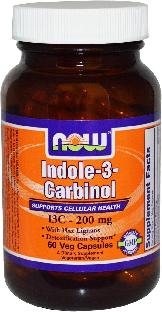 Nu fødevarer Indole- 3- Carbinol 200 mg- 60 Vegi Caps