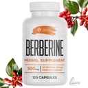 SIRUNES Berberine Supplement - Berberine HCL Kosttilskud til mænd og kvinder - ikke GMO Berberine 500mg - Ideel til immunforsvar, hjerte, Cholesterol Niveau 120 kapsler