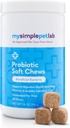 MySimplePetLab hund Probiotika, 5-stamme Probiotisk Blend, Sunde Pet Chews, Understøtter fordøjelsessygdomme, Gut funktion, immunsystem, Tasty Probiotic Soft Chews for Hunde, Dagligt tillæg